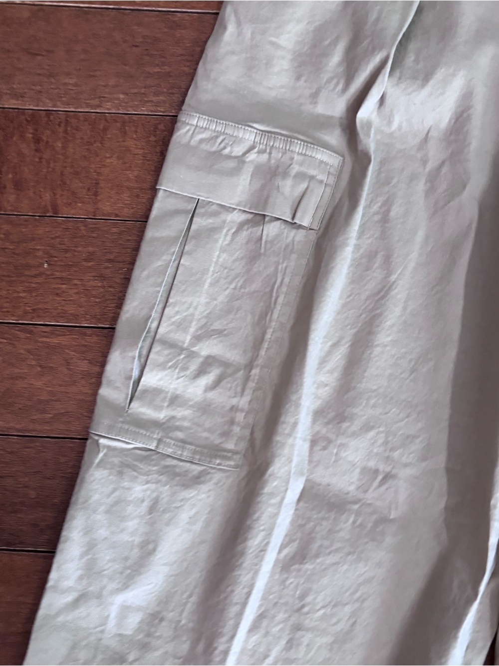 Athleta Paradise Straight Leg Cargo Jumpsuit Pants in Light Tan - Picture 3 of 11